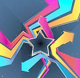 潮流彩色箭头矢量图