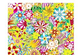 矢量绚丽多彩潮流花纹