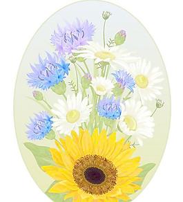 矢量絢麗菊花綻放素材背景