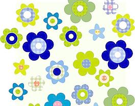 矢量彩色小花圖形背景