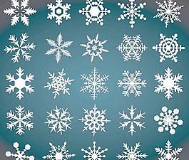 漂亮雪花圖案矢量素材