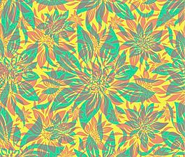 花卉底紋圖案矢量圖3