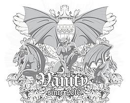 潮流T恤圖案1矢量圖