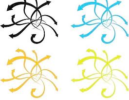 潮流動感箭頭矢量圖