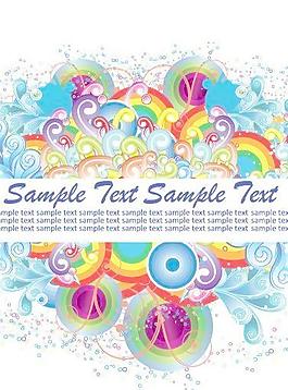 時尚潮流花紋矢量圖1