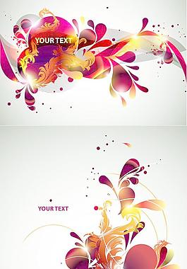 時(shí)尚裝飾花紋背景矢量素材