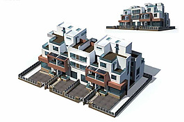 別墅建筑群3D模型