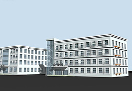 現(xiàn)代醫(yī)院建筑3d效果圖