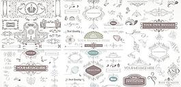 歐式復(fù)古懷舊花紋元素矢量素材