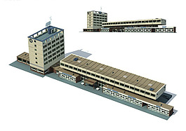 候車室建筑大廈3D模型