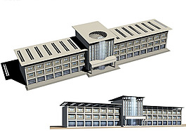 公共建筑辦公樓3D模型