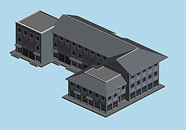 普通風格建筑3D模型