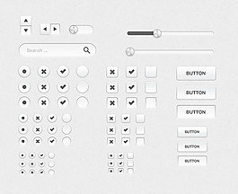 銀灰色網頁UIpsd素材