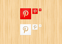 Pinterest網(wǎng)頁圖標(biāo)psd素材