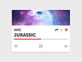 音樂播放器UI界面psd素材