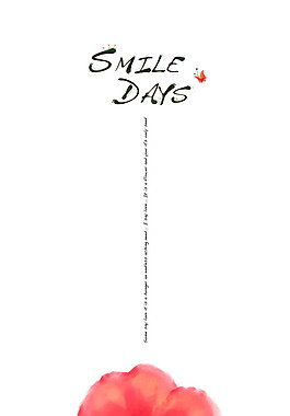 花草水彩图案PSD素材