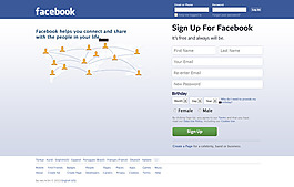 Facebook網(wǎng)頁(yè)登錄頁(yè)P(yáng)SD素材
