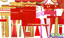 慶典布幔設計psd分層素材