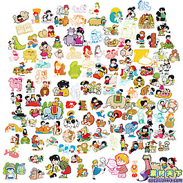 卡通兒童形象設計psd分層素材