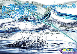 動(dòng)感水花水珠psd素材