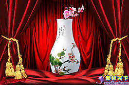 中国元素瓷器艺术psd分层模板