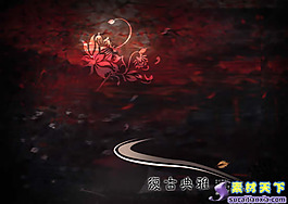 復(fù)古典雅花紋psd分層模板