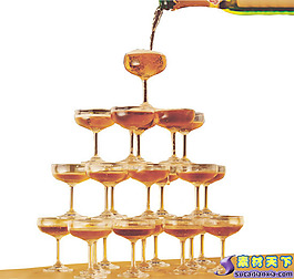 酒会金字塔酒杯psd分层模板
