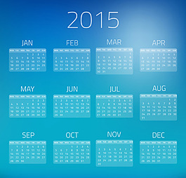2015年歷模板