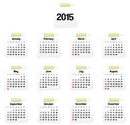 2015年歷模板