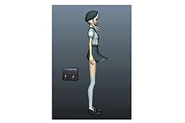 可爱的制服女孩模型