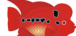 flowerhorn魚矢量