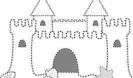 沙堡矢量圖像