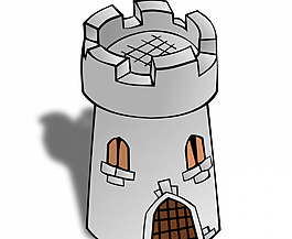 圓塔地圖矢量符號