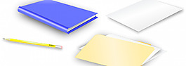 辦公文具矢量插畫