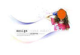 PSD分層韓國動感長發(fā)紅衣美女014