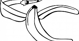 香蕉皮矢量插畫
