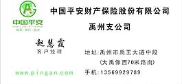 中國平安名片圖片