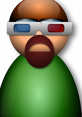 3D眼鏡頭像矢量圖像