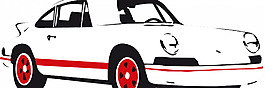 向量的保時捷汽車插圖