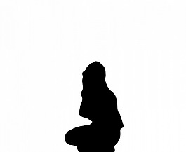 女人剪影矢量剪贴画