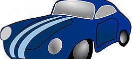 玩具車矢量剪貼畫的插圖