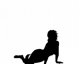 女人剪影矢量圖像