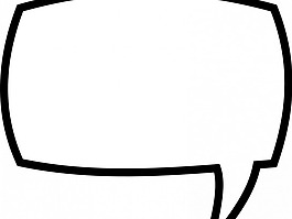 矢量剪贴画矩形漫画泡泡