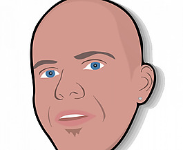 禿頭男人的肖像圖像矢量