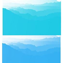 層巒疊加的群山筆刷圖片