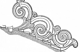 科林斯裝飾矢量圖