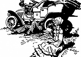 破車(chē)矢量插畫(huà)