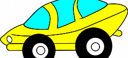 卡通跑車矢量圖像