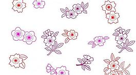 刺繡花紋筆刷圖片