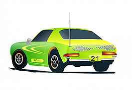 拉力賽車矢量插畫